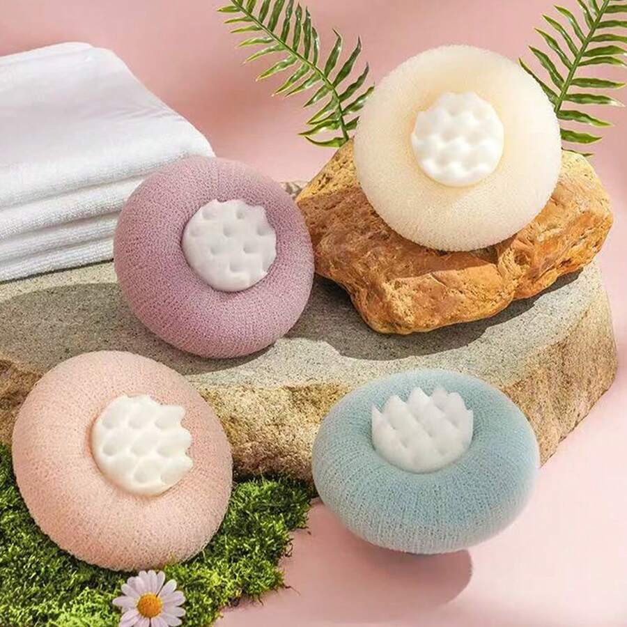 1 pieza Exfoliante de ducha con ventosa para el baño, cepillo de baño que masajea sin dolor