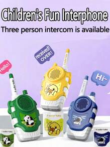 1 par de nuevos walkies talkies para niños, fáciles de operar y usar rápidamente por los niños, juguetes interactivos familiares, juguetes de conversación a larga distancia, regalos de cumpleaños, walkies talkies con diseño de animales, regalos navideños
