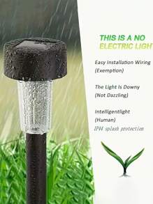 8pcs/10pcs/12pcs Solar-Powered Garden Lights, Outdoor Ground Plug-In Night Lighting Lawn Lights, With Waterproof Effect /35mAh, Suitable For Garden And Terrace Decoration, Outdoor Camping Light Decoration, Home Courtyard Street Lamp Decoration (White Light/Warm Light)