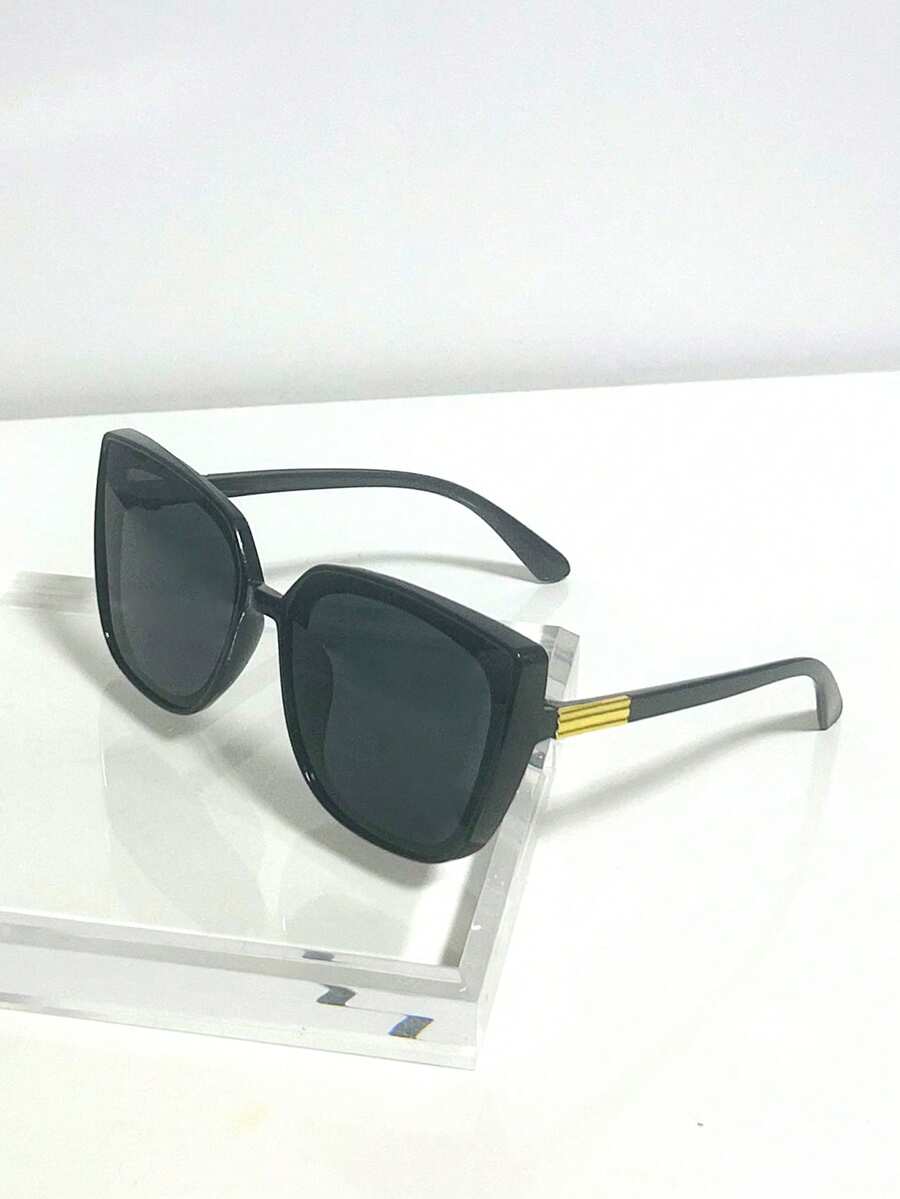 1 件复古超大女士时尚眼镜，方形镜框，适合全脸，适合户外、海滩派对、街头摄影、所有季节