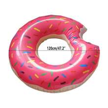 1 Stück Donut-förmiges Schwimmspielzeug, aufblasbares Schwimmhilfe für den Pool, in Rosa und Braun erhältlich, geeignet für Strand, Meer, Geburtstagsgeschenke, Urlaubsfeste, Sommergeschenke, Spaß und Erholung für Erwachsene im Urlaub