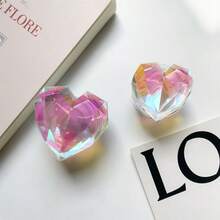 Soporte de agarre para teléfono con forma de corazón láser, soporte de escritorio expandible con airbag de moda compatible con iPhone, teléfonos Android, regalo para cumpleaños, familia, amigos, accesorio de teléfono con agarre de empuje y tracción - Multicolor - Ver 8