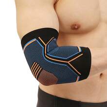 1 szt. Orteza na łokieć, kompresyjny rękaw podtrzymujący, do ćwiczeń na siłowni, regulowany pasek na łokieć tenisisty, łokieć golfisty, trening, koszykówkę i podczas każdej aktywności - Wielokolorowe - Zobacz 3