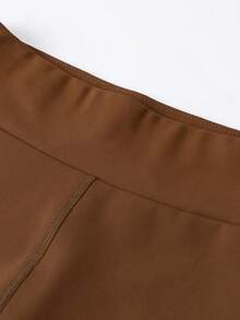 mini bala Young Girl Soft & Stretchy Sports Leggings - Walnut Brown - View 3