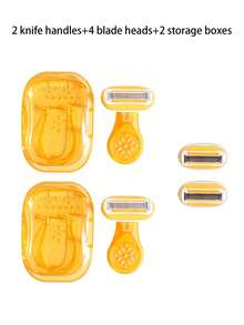 Dao cạo lông màu vàng dành cho nữ, thích hợp cho vùng nách, chân và vùng bikini, thiết kế nhỏ gọn, dao cạo an toàn cầm tay màu vàng, lưỡi dao cạo bikini cầm tay 5 lớp, đầu dao cạo thay thế bằng thép không gỉ màu vàng, quà tặng du lịch thiết yếu cho nữ (tay cầm + đầu dao + hộp đựng), thích hợp cho du lịch hè, dã ngoại, đi làm, sinh viên đại học, phụ nữ, quà tặng cho chị em gái, bạn bè và người thân. - Màu vàng - Xem 23