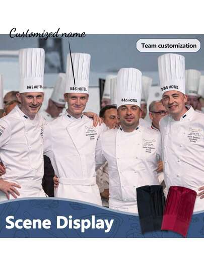 1 Stück Kochmütze - individuell Stickerei, Popelin Schirmkappe Design, mehrfarbige verstellbare elastische Erwachsenen Kochmütze, geeignet für Küche, Kochen, Restaurants und Betriebe, Haarbedeckung