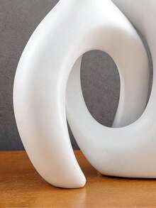 Modern Scandinavian Style White Vase With Intricate Swirl Design, Suitable For Home, Office Or Entryway Decor, Great For Dried Flowers And Greenery. Ideal Valentine's Day Gift - Multi-color Snuggle - View 6