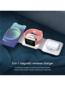 Bộ sạc không dây 3 trong 1 tương thích với iPhone 12/13/14/15/16, 3/Pro, , Đế sạc không dây từ tính có thể gập lại để du lịch Bộ sạc không dây 3 trong 1 tương thích với iPhone 12/13/14/15/16, 3/Pro, , Đế sạc không dây từ tính có thể gập lại để du lịch Thích hợp cho văn phòng, ký túc xá và gia đình Bộ sạc điện thoại Nan - Nhiều màu - Xem 2