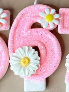 1 Nến số sinh nhật, Nến sinh nhật hình hoa màu hồng, Trang trí bánh nến đính sequin, Thích hợp cho các vật phẩm kỷ niệm - Nhiều màu - Xem 14