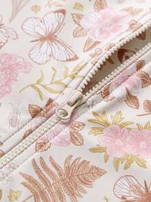 mini bala Girls' Long Sleeve Swimsuit – One-Piece With Swim Cap, UV Protection Summer Outfit - Red and White - View 10