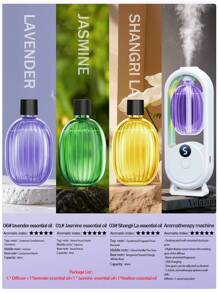Aromatherapy Home/Hotel Aromatherapy Essential Oil Diffuser Bedroom Silent Toilet Deodorant Office Air Freshener - Rechargeable/Can Be Placed On The Desk/Can Be Hung On The Wall Aromatherapy Room Long Effect Spray There Are 6 Kinds Of Essential Oils To Choose From/Seven Color Atmosphere Lamp/Essential Oil Bottle Can Be Reused - Water Humidification Can Be Added