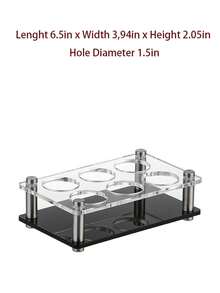 亚克力子弹杯架，酒吧/KTV啤酒杯架，酒杯/红酒杯架 - 透明+黑色底 - 查看 10