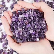 400g Purple Amethyst Crushed Stone,Crystal Quartz Pebbles, Asymmetrical Shaped Decorative Chips, Crushed Gravel Rocks For Vase Filler, Aquarium, Home Decoration, Vases Plants, Succulents And Cactus,Festival Gift
