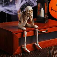 1 Set Wise Totenkopf Heimdekoration Figuren, "Sehen Sie kein Böses, hören Sie nichts Böseres, sprechen Sie nicht Böser" Harz Ornamente, Halloween Dekoration "Trick or Treat", Totenschädel Hängende Ornament, einzigartiges Heimgeschenk, geeignet für Halloween Heim Dekoration, Party Dekorationen, Ostern und Heim/Büro Dekoration Skulptur, Bücherregal, Schreibtisch, Fensterbank Dekoration