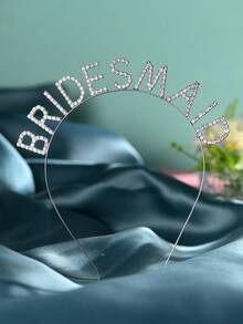 1 件银色头带单身派对装饰水钻伴娘头带适用于新娘送礼会、单身派对、婚礼