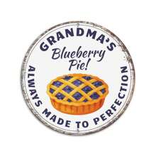 Blueberry Pie Sign, Blueberry Pie Gift, Gift For Grandma, Custom Pie Gift Metal Sign, 1 PC Retro Round Antique Style Decor Metal Tin Sign, 8x8 Inch / 20x20 Cm, Round Shape Artwork Decor, Fade Resistant, Modern Home Lovers Gifts House Number Plaque Funny Decor For Vintage Wall Decor Art Holiday Gifts For Family, For Home Bar Coffee Family Friends Gifts, Strong And Durable Signs For Laundry Porch Kitchen, Bar Restaurant Wall Decoration For Housewarming Gifts, Housewarming Gifts, Birthday Gifts For Family, Neighbor, Friends And Husband