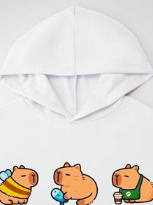 Sudadera con capucha de manga larga para niños y niñas, con diseño de personajes de Marvel de estilo casual, versátil para usar en casa o para volver al colegio, para otoño