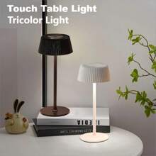Lampade da tavolo senza fili ricaricabili, lampada a tocco con 3 colori e dimmerazione continua, lampada da comodino/scrivania a LED per ristorante, patio, camera da letto, esterno