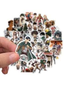 Crunchyroll 50 piezas de Ataque a los Titanes con licencia oficial Shingeki No Kyojin, pegatinas de alta calidad a prueba de agua para decorar guitarras, equipaje, botellas de agua, fiestas, Navidad, Acción de Gracias y regalos