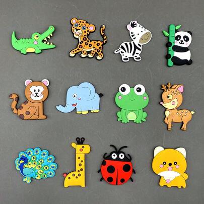 Cartoon Animal Refrigerator Magnets, Suitable For Children And Toddlers, Cute Fridge Magnets, Magnetic Refrigerator Decor Accessories