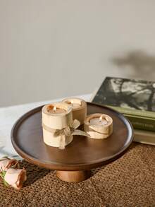 Cirelle 1/3 Stück Holz Teelichthalter, Holz Opfer Teelichthalter, geeignet für Hochzeit Geburtstag Tischmitte, geeignet für Tischblumentöpfe, geeignet für rustikale Tischmitte Heimdekoration (Kerzen nicht enthalten) Geschenke Abschluss, Neujahr, Weihnachten, Valentinstag, Rama Tischdekoration, Familien Essen, Hochzeitsdekoration, Hochwertiges Hotelbedarf, Einweihungsgeschenk, Sommer Heimdekoration - Verschiedenfarbig - Übersicht 2