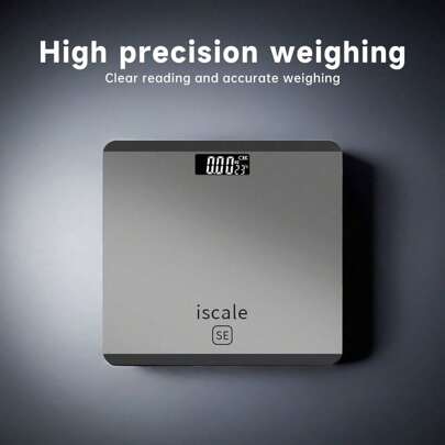 1件装 ScaleSE 女士电子浴室秤，浴室秤，最大称重 396 磅/180 公斤，LED 背光显示屏，钢化玻璃电子秤，数字体重秤，精准称重，使用 AAA 电池供电（不含电池），适用于家庭、健身房、户外，是家庭和宿舍的理想之选，四季皆宜，是绝佳的圣诞礼物