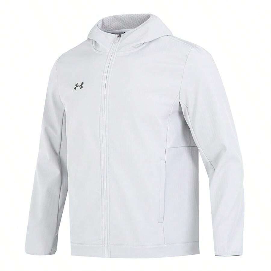 Under Armour Jacket/Coat Woven Hooded Men's Commuting Top - Grey - View 1