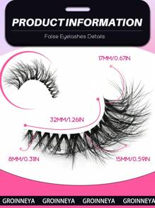 GROINNEYA 10 Pairs Clear Band Lashes Natural Cat Eye Lashes Faux Mink Eyelashes Fluffy Soft Wispy Fake Eyelashes Fried Hair Style Makeup Tools (ZN02)