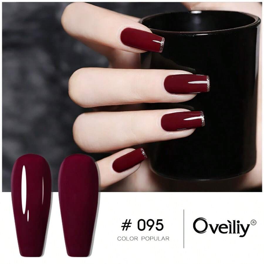 10毫升酒红色凝胶指甲油半永久系列UV凝胶秋冬巧克力色指甲油勃艮第Y2K冬季底妆可卸UV LED指甲油波尔多红DIY美甲工具家用及沙龙适用感恩节礼物送给女性指甲 - 01 - 查看 1