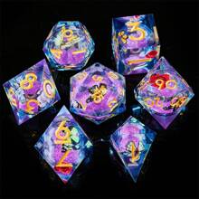 树脂蝴蝶镶嵌角色扮演游戏骰子，沉浸式桌面游戏体验的理想选择