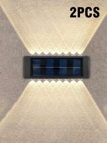 太阳能户外庭院灯、家用壁灯、墙壁装饰、上照灯和下照灯氛围壁灯、4/6/8/10/12/16 LED 凸壁灯，内置电池