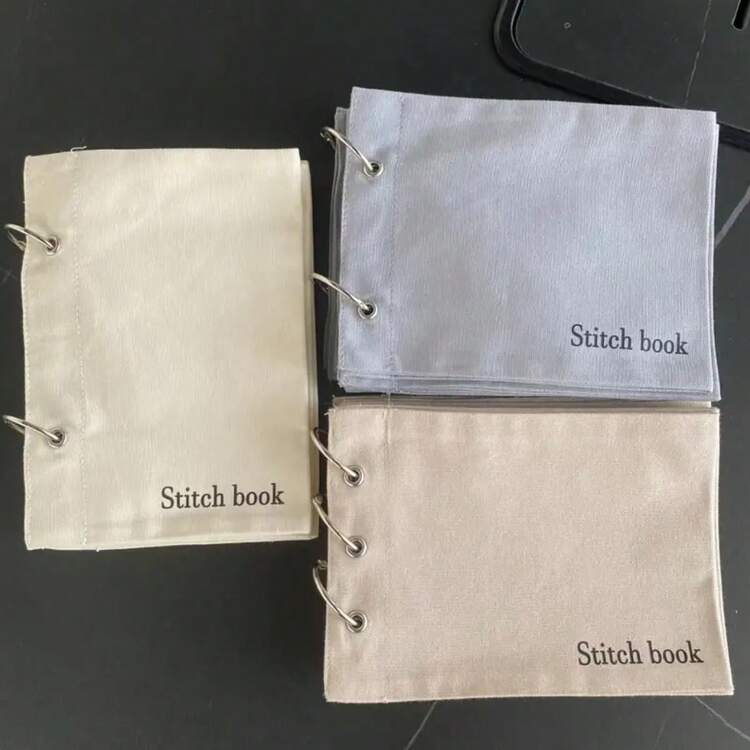 Tela en blanco para cuaderno de bocetos, página de línea, tela en negro para prop de cuaderno - Multicolor - Añade 6