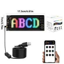 1 pieza Pantalla LED dinámica con ojos de demonio para parabrisas de automóvil, pantalla flexible a prueba de agua con ojos de demonio para automóvil, pantalla publicitaria flexible para automóvil, luz decorativa de neón LED para automóvil, alimentada por USB, con control remoto y aplicación, iluminación RGB personalizable y DIY, pantalla personalizada y publicidad, tira decorativa de neón flexible, pantallas LED dinámicas con ojos de demonio - Multicolor - Ver 15