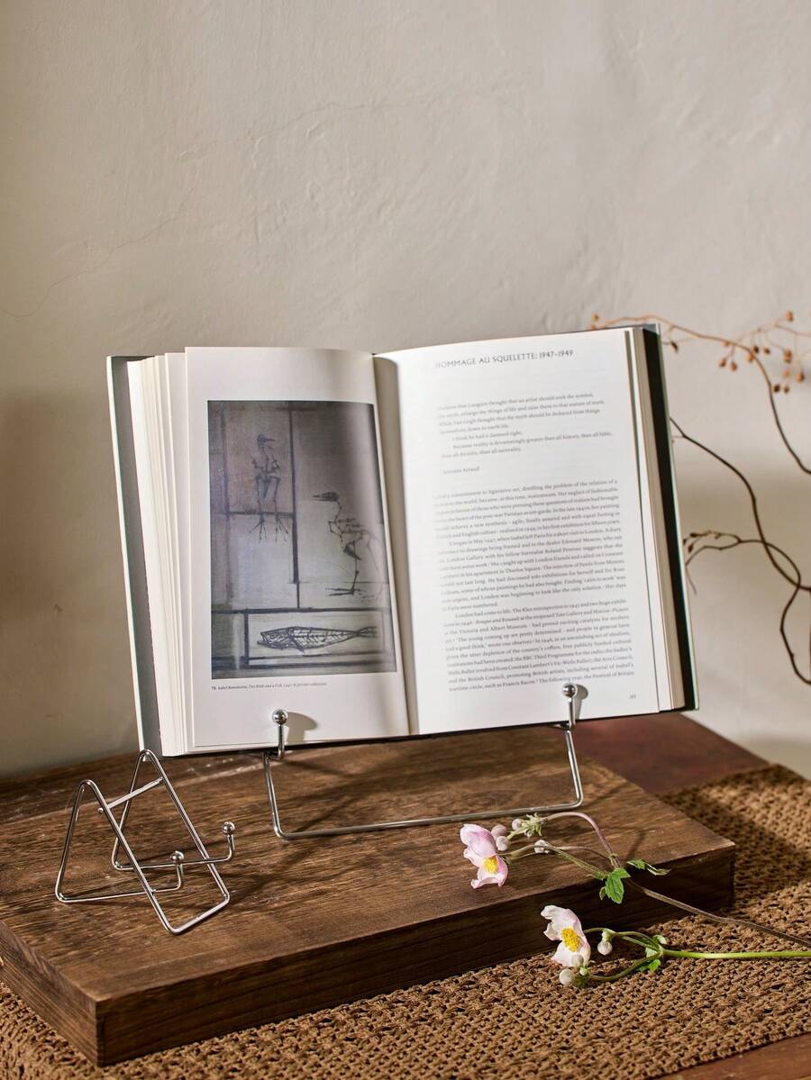 Cirelle 1 Giá đỡ điện thoại di động và máy tính bảng bằng kim loại tương thích với iPad, Giá đỡ điện thoại để bàn và giường, Giá đỡ máy đọc sách 2 trong 1 cho máy tính, Quà tặng tốt nghiệp, Sử dụng khi trở lại trường, Vật dụng cần thiết trong ký túc xá - Bạc - Xem 1