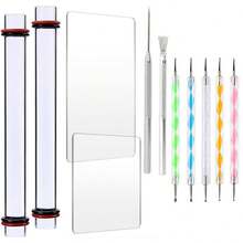 1件/5件/11件聚合物粘土工具套装、亚克力擀面杖、带粗环的粘土擀面杖、双头雕刻笔、耳环制作用品、珠宝制作配件、软陶工具 - 彩色 - 查看 1