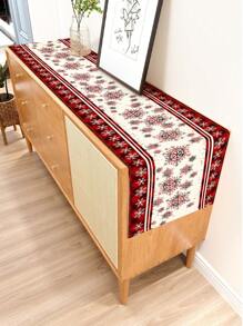 1 pieza Camino de mesa con estampado de copos de nieve, 4 piezas Individuales con estampado de copos de nieve, adecuado para fiestas, cumpleaños, cenas, decoración de cocina y comedor, decoración del hogar y sala de estar para todas las temporadas