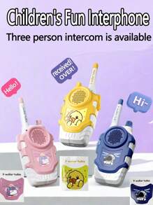 1 par de nuevos walkies talkies para niños, fáciles de operar y usar rápidamente por los niños, juguetes interactivos familiares, juguetes de conversación a larga distancia, regalos de cumpleaños, walkies talkies con diseño de animales, regalos navideños