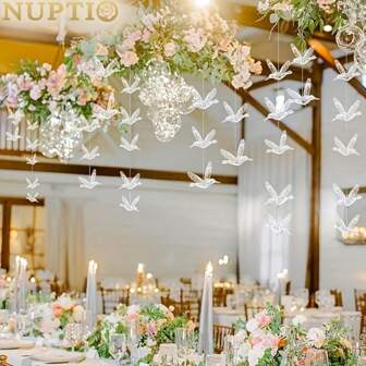 30/20/10/5 piezas Elegante Colibrí Transparente de Acrílico - Juego de Decoración Colgante de Pájaro de Cristal DIY Durable, Sin Necesidad de Energía, Adecuado para Decoración del Hogar Interior y Exterior, Fiesta, Boda, Vacaciones, Excelente para Decoración de Techo de Boda y Árbol de Navidad, Fácil de Colgar, Decoración de Fiesta | Esquema de Color Vibrante | Material Acrílico Duradero, Decoración de Colibrí