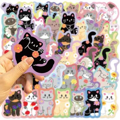 50pcs Cute Graffiti Stickers, Cartoon Stickers, Halloween Themed Stickers, Vinyl Stickers Suitable For Water Bottles, Computers, Laptops, Phones, Luggage, Notebooks