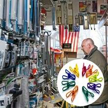 10 Pieces, Colored Metal Clips, Practical PVC Coated Clips, Packaging Clips, Food Sealing Clips, Clothing Towel Drying Clips, Socks And Underwear Hooks, Kitchen Finishing And Storage Tools, Kitchen Supplies, Kitchen Gadgets