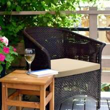 2 件户外靠垫套，防水涤纶沙发套，适用于庭院家具、花园沙发