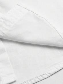 小男孩简约白色长袖纽扣前领衬衫,四季皆宜 - 白色 - 查看 7