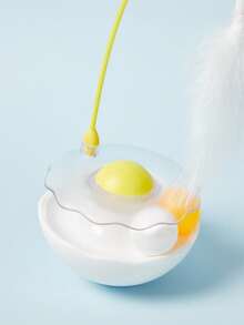 PETSIN 自娱自乐羽毛棒猫玩具 小猫咬绳 猫咪旋转轨迹球（实际尺寸比图片略小，但尺寸准确）