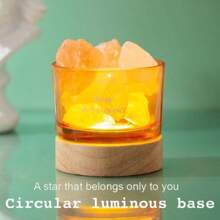 1 pieza Juego de difusor de aromas sin llama con piedra de cristal natural y taza de vidrio, decoración de piedra de aroma de cristal simple y de calidad para dormitorio, sala de estar, escritorio, difusor de aromaterapia, regalo del Día de la Madre, regalo de cumpleaños para ella, accesorio de decoración del hogar. El producto incluye solo la piedra de cristal y la taza de vidrio, sin aceites esenciales. Se enviará una nueva versión o una versión antigua al azar.