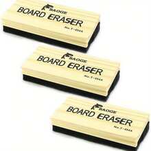 1pc Wooden Chalkboard Eraser, Dustless Cleaning Brush, Suitable For Classroom Blackboards And Car Windows, Great For Teachers, Office And Home Use Chalkboard Eraser, Back To School - Multicolor - View 2