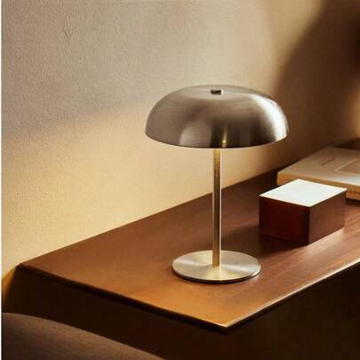Kexinlighting 1pc Nordic Style Solid Color Iron Desk Lamp, Touch Control Lamp, 3 Color Temperatures Adjustable, Brightness Adjustable, LED Eye-Care Desk Lamp, Portable Wireless Desk Lamp