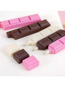 1/3/10pcs Chocolate Black Refill Ballpoint Pens, Cartoon Realistic Food Writing Pens, Learning Stationery, Cute Wearable Pendant Ballpoint Pens,For School Supplies,Back To School