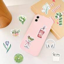 50Pcs Aesthetic Stickers/ Watercolor Stickers/ Journal Stickers/ Cute Stickers/ Cute Animal Stickers /Flower Stickers / Stickers For Water Bottle,Computer,Laptop,Phone,Luggage,Notebook,Fridge