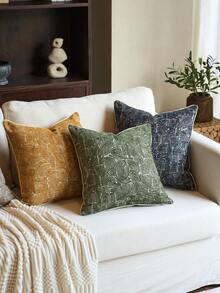 1pc High Precision Chenille Jacquard Throw Pillow Cover (No Insert), Modern Fashion High Precision Chenille Jacquard Cushion Cover, Suitable For Home, Sofa, Bed Decor, All Season