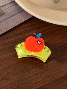 3 bucăți la modă creative amuzante cu desene animate cu mașină, Apple, riglă, agrafe de păr pentru autobuz școlar, potrivite pentru ținute școlare, accesorii de păr pentru petrecere, lucruri școlare, facultate